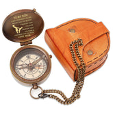Inspirational gift compass for Son from Mom - Engraved pocket compass with leather pouch, Go confidently compass, Christmas, Graduation, birthday, hiking, camping gift for beloved son